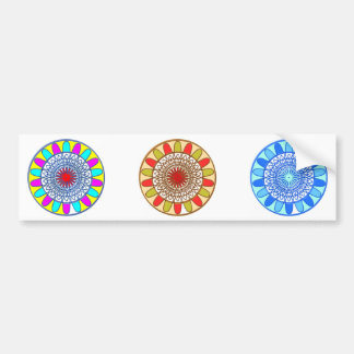 SUNFLOWER Chakra Mandala Bumper Sticker