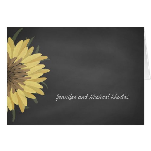Sunflower Chalkboard Rustic Wedding