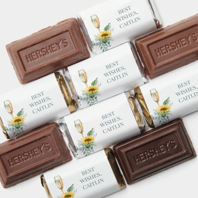Sunflower Champagne Bridal Shower Hershey's Miniatures (Assorted)