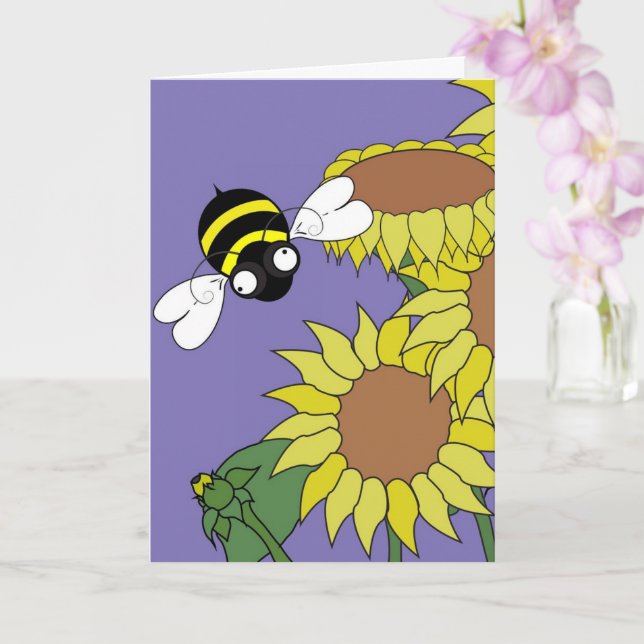 Sunflower Cheer  Card (Orchid)