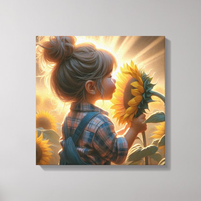 Sunflower Child Canvas Print (Front)