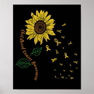 Sunflower Childhood Cancer Awareness Poster