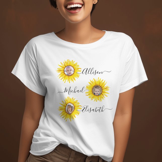 Sunflower Children | Grandchildren Photo T-Shirt (Creator Uploaded)