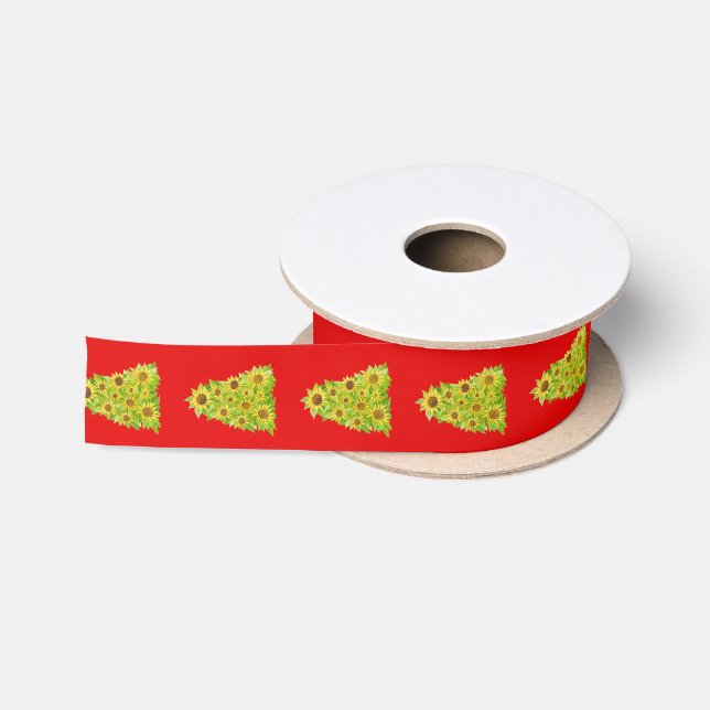 Sunflower Christmas Tree Ribbon (Spool)