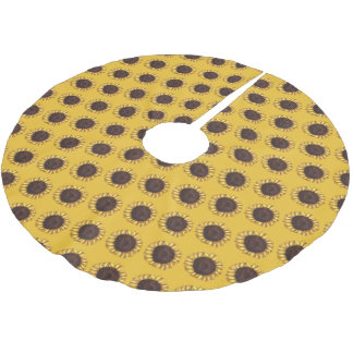 Sunflower Christmas Tree Sunflower Art Tree Skirt