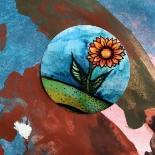 Sunflower                                          classic round sticker
