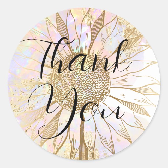 sunflower classic round sticker (Front)