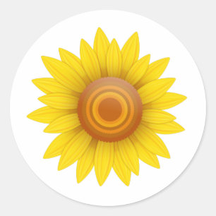 Sunflower Classic Round Sticker