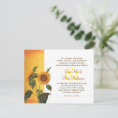 sunflower classic wedding invitation (Standing Front)