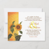 sunflower classic wedding invitation | Zazzle