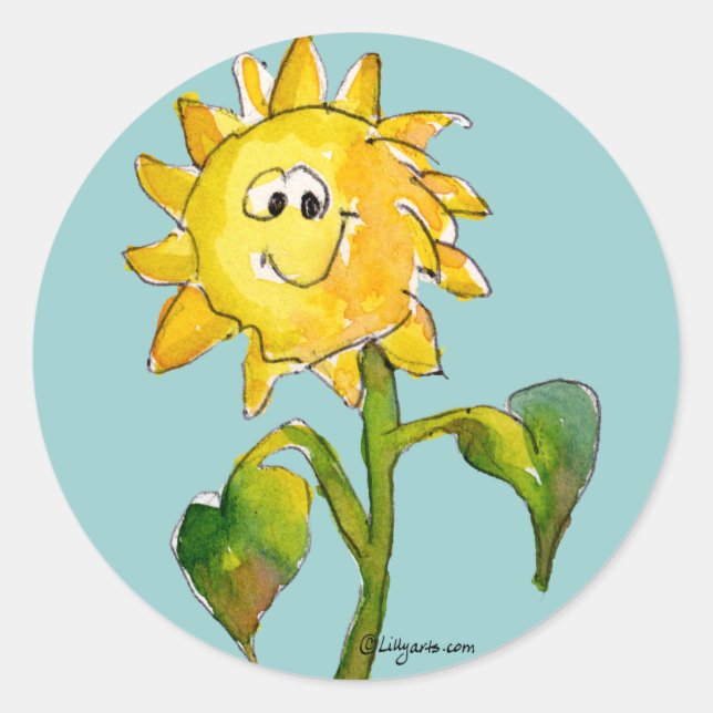Sunflower Clipart Sticker 11 (Front)