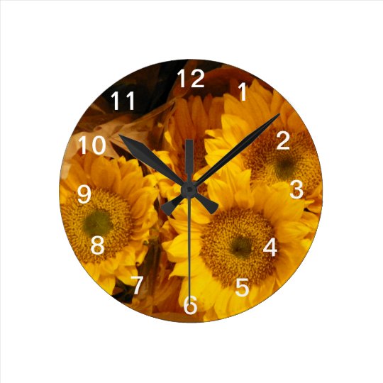 Sunflower clock | Zazzle.com