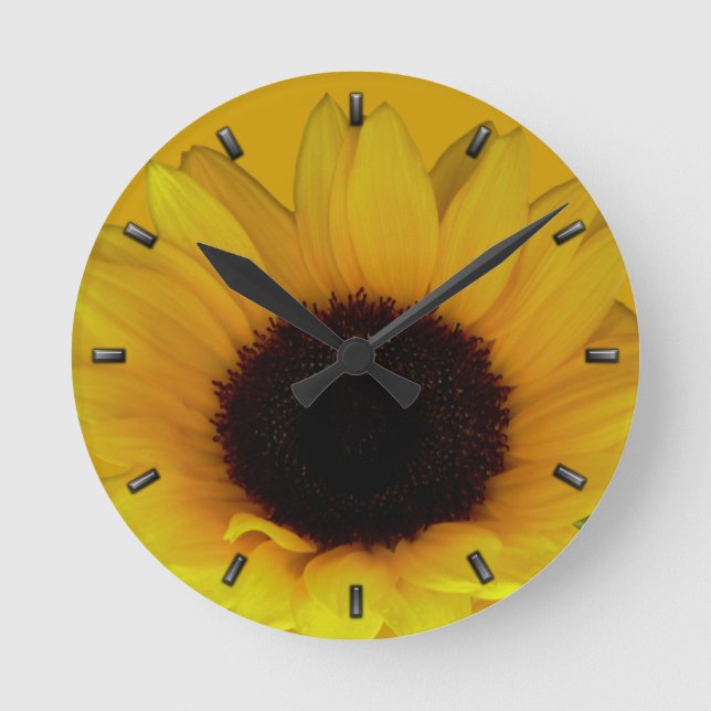 Sunflower Clock Yellow Flower Wall Clocks & Gift (Front)