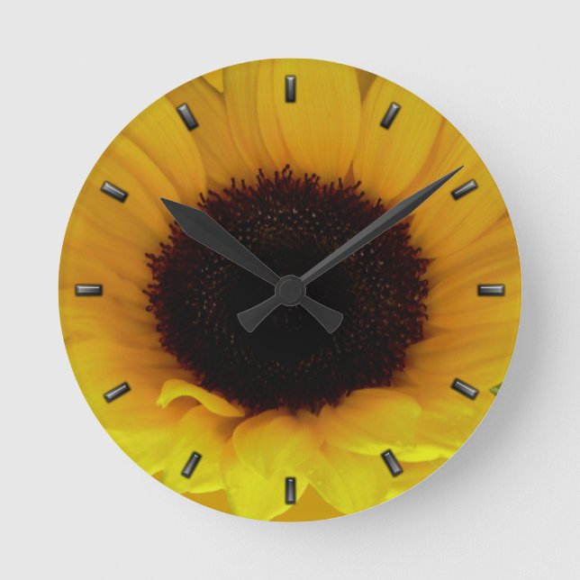 Sunflower Clock Yellow Flower Wall Clocks & Gift (Front)