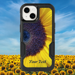 Sunflower Closeup Personalized OtterBox iPhone 14 Case