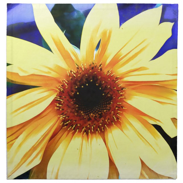 sunflower Cloth Napkins (set of 4) dinner 20"x 20" (Front)