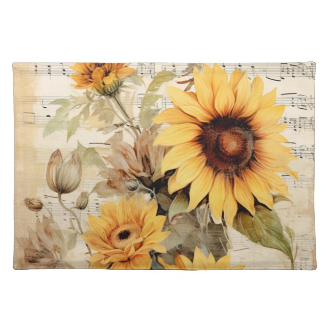 Sunflower Cloth Placemat (Front)