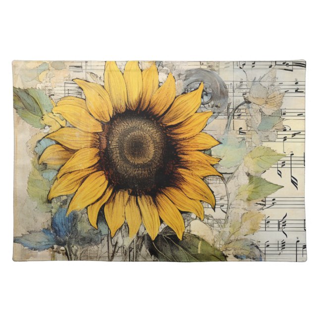 Sunflower Cloth Placemat (Front)