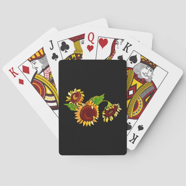 Sunflower Cluster Poker Cards (Back)