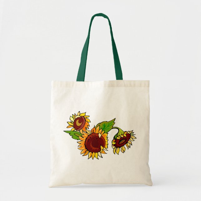 Sunflower Cluster Tote Bag (Front)