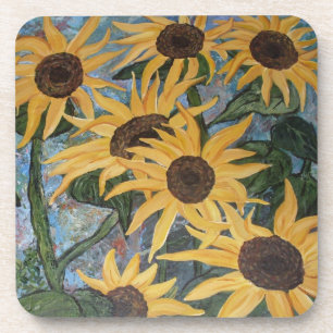 Sunflower coaster set