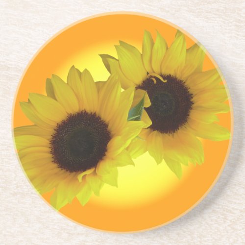 Sunflower Coasters Cheerful Yellow Flower Gifts