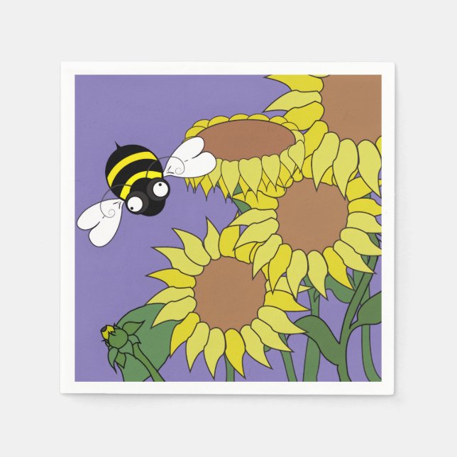 Sunflower Cocktail Napkins (Front)