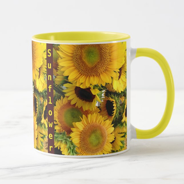 Sunflower Coffee Cup Sunshine Mug Personalize Name (Creator Uploaded)