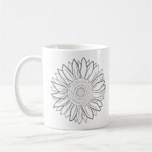 sunflower coffee mug