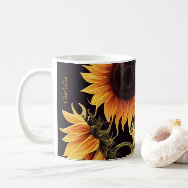 Sunflower Coffee Mug (With Donut)