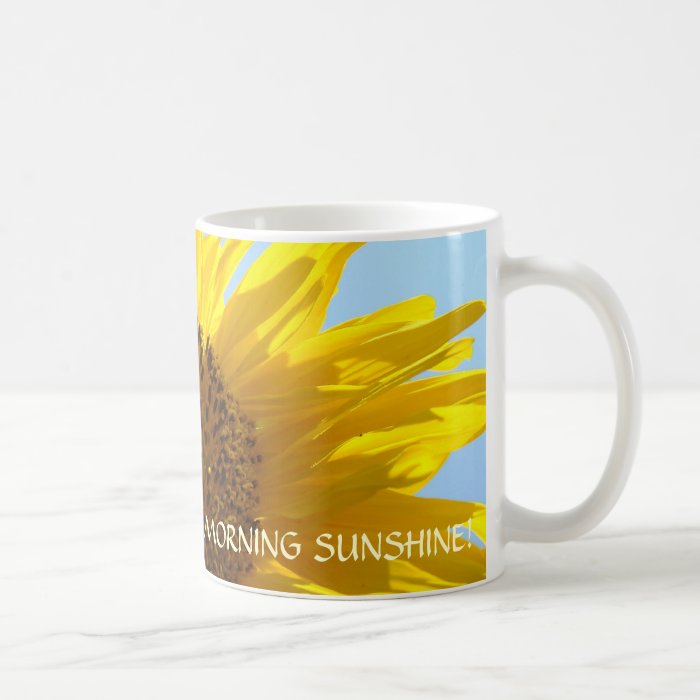 SUNFLOWER Coffee Mugs GOOD MORNING SUNSHINE