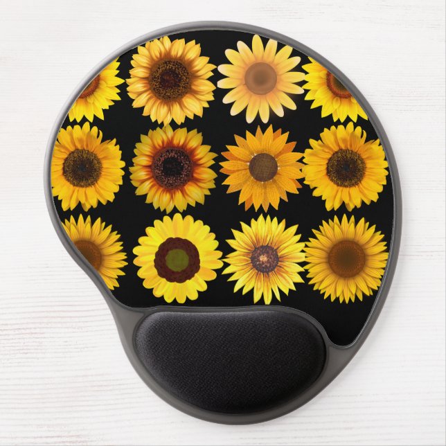 Sunflower Collage CUSTOMIZABLE Gel Mouse Pad (Front)