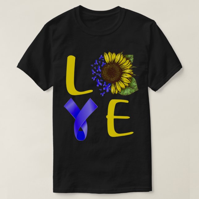sunflower colon cancer awareness gift warrior surv T-Shirt (Design Front)