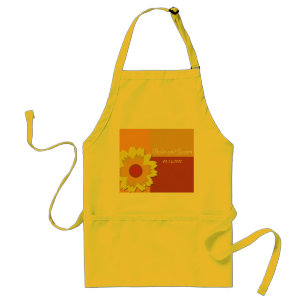 Sunflower Color Block Wedding Adult Apron