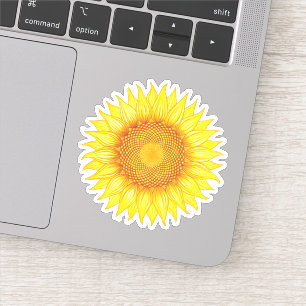 Sunflower Colorful Yellow Mandala Sticker