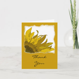 Sunflower Corner Bridesmaid Thank You Card