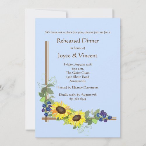 Sunflower Corner Invitation