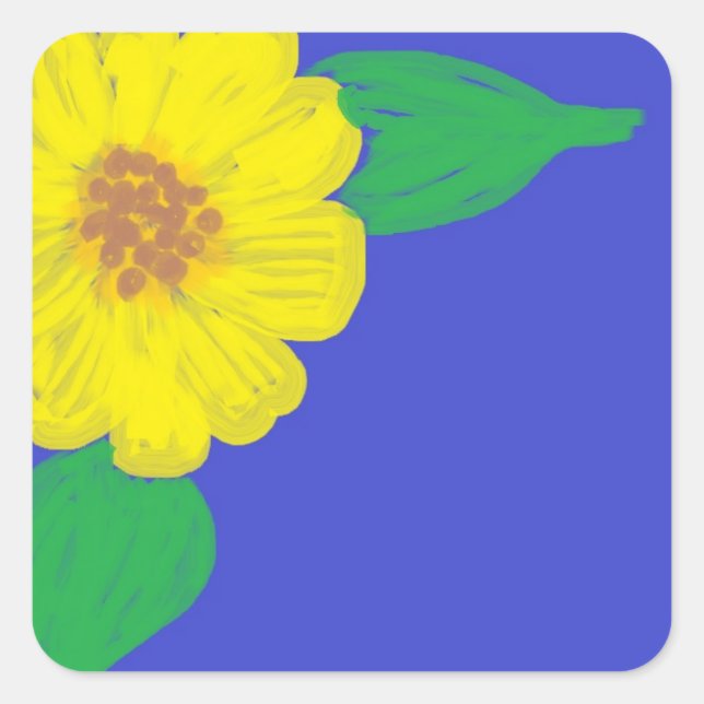 Sunflower Corner Square Stickers (Front)