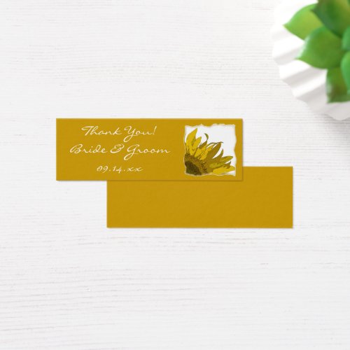 Sunflower Corner Wedding Favor Tags