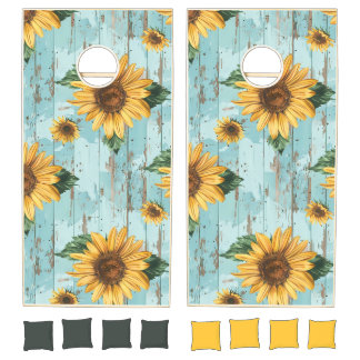 sunflower cornhole set