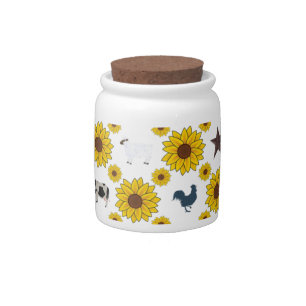 Sunflower Country Candy Jar
