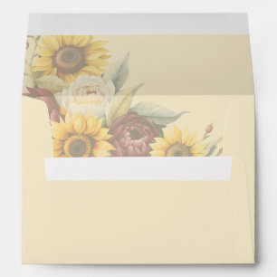 Sunflower Country Elegance matching wedding Envelope