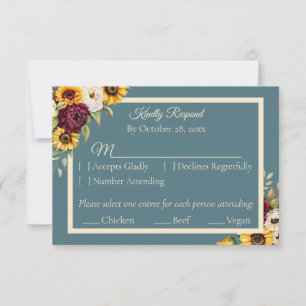 Sunflower Country Elegance RSVP Response Card