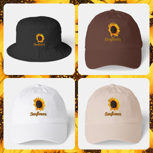 Sunflower Country Floral Personalized Hat