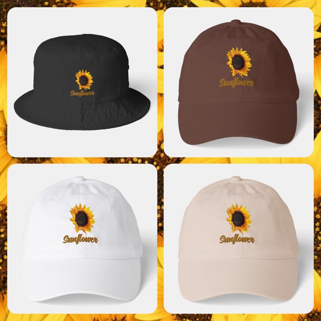 Sunflower Country Floral Personalized Hat (Creator Uploaded)