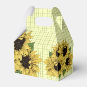 Sunflower Country Plaid Favor Boxes