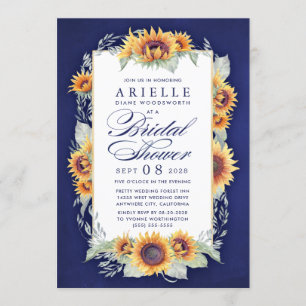 Sunflower Country Rustic Bridal Shower Invitations