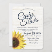 Sunflower Country Rustic Wedding Invitation (Front)