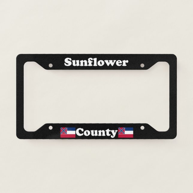 Sunflower County Mississippi LPF License Plate Frame (Front)