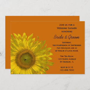 Sunflower Couples Wedding Shower Invitation